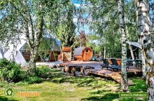 Glamping Mileč - IGLOO - sauna a koupací sud